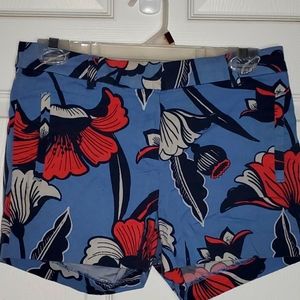 J. Crew cotton shorts flower print